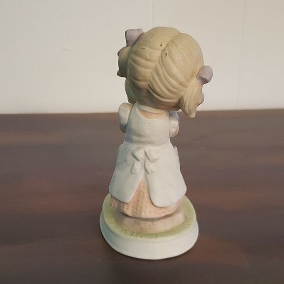 Vintage Homco Girl Holding Boy at Water Fountain Bisque Porcelain Figurine #1406 - Picture 5 of 11